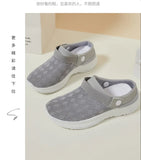 Summer Women's Mesh Slip-On Slippers – Casual & Breathable Half Support Shoes