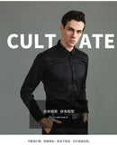 Men’s Pure White Slim Fit Shirt – Lightweight Long Sleeve Dress Shirt | Spring/Autumn Business Casual (Up to 6XL)