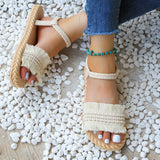 Women’s Trendy Tassel Lace-Up Sandals – Non-Slip, Wear-Resistant, Soft Sole Flat Sandals