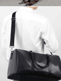 Retro Waterproof PU Sports Bag - Large Capacity Travel & Gym Bag