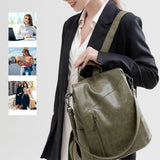 SYZM Women's Genuine Leather Backpack – Anti-theft, Waterproof and Multifunctional