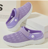 Summer Women's Mesh Slip-On Slippers – Casual & Breathable Half Support Shoes