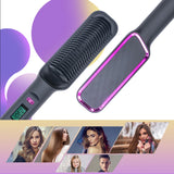Electric hair straightener comb for smooth and shiny hair