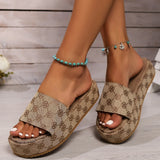 Women’s Platform Sandals – Summer Thick Sole Beach Slippers, Casual Party Slides, Solid Color Fashion Footwear