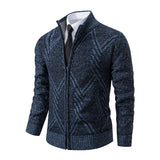 Men’s Knit Cardigan Sweater – Spring & Autumn Casual Jacket | Brown & Grey Colors