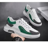 "Men’s Trendy Leather Sneakers – Low-Top Casual & Sport Style (2025 Collection)"