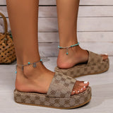 Women’s Platform Sandals – Summer Thick Sole Beach Slippers, Casual Party Slides, Solid Color Fashion Footwear