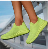 Women's Casual Slip-On Sneakers - Lightweight Flat Walking Shoes