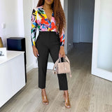 Elegant High-Waisted Work Pants for Women – Sleek, Professional & Comfortable