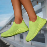 Women's Casual Slip-On Sneakers - Lightweight Flat Walking Shoes