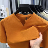 Men's Casual V-Neck T-Shirt - Comfortable for Summer