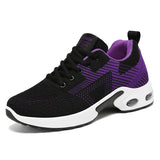 Women's Running Shoes - Breathable Casual Sneakers with Air Cushioning Sole