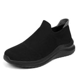 Women's Casual Slip-On Sneakers - Lightweight Flat Walking Shoes