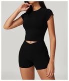 Women's Yoga Set – Crop Top & Leggings Activewear