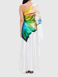 Gymystars Women's One Shoulder Elegant Evening Dress