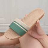 Women’s Summer Indoor Slippers – Lightweight, Anti-Slip Soft Linen Home Shoes