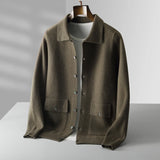Men's wool and cashmere polo shirt, casual style fall/winter
