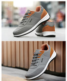 Men’s Leather Sport Sneakers – Breathable, Non-Slip Running & Walking Shoes for Autumn