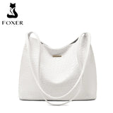 FOXER Women’s Small Designer Shoulder Bag – Soft PU Luxury Underarm Tote with Large Capacity