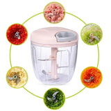 Manual Garlic and Vegetable Chopper - Manual Food Processor