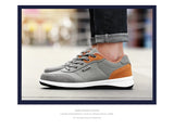 Men’s Leather Sport Sneakers – Breathable, Non-Slip Running & Walking Shoes for Autumn
