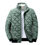 Men's Lightweight Quilted Jacket - Stand Collar, Business Casual Parka, Fall/Winter