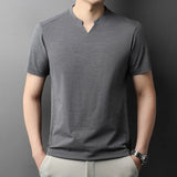 Men's Casual V-Neck T-Shirt - Comfortable for Summer