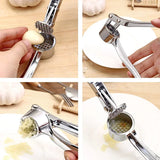 Manual Steel Garlic Press Crusher Durable and Easy to Use