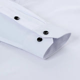 Men’s Pure White Slim Fit Shirt – Lightweight Long Sleeve Dress Shirt | Spring/Autumn Business Casual (Up to 6XL)
