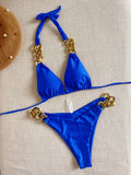 RUOTONGSEPT Women’s Triangle Bikini Set – Brazilian Halter 2-Piece Push-Up Swimwear