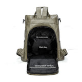 SYZM Women's Genuine Leather Backpack – Anti-theft, Waterproof and Multifunctional
