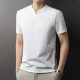 Men's Casual V-Neck T-Shirt - Comfortable for Summer