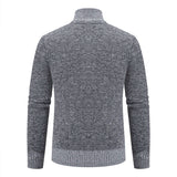 Men’s Knit Cardigan Sweater – Spring & Autumn Casual Jacket | Brown & Grey Colors