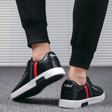 Men’s Leather Sneakers – Casual Outdoor Shoes with Vulcanized Sole, Lace-up High Quality Shoes for Men, Tenis Hombres