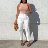 Elegant High-Waisted Work Pants for Women – Sleek, Professional & Comfortable