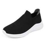 Women's Casual Slip-On Sneakers - Lightweight Flat Walking Shoes