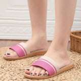 Women’s Summer Indoor Slippers – Lightweight, Anti-Slip Soft Linen Home Shoes