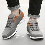 Men’s Leather Sport Sneakers – Breathable, Non-Slip Running & Walking Shoes for Autumn