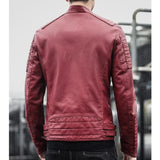 Men's Slim Fit Faux Leather Jacket Windproof Winter Outdoor Fashion