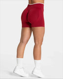 Women’s Seamless High-Waist Sports Shorts – Solid Color, Hip-Lifting Yoga & Running Shorts