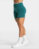 Women’s Seamless High-Waist Sports Shorts – Solid Color, Hip-Lifting Yoga & Running Shorts