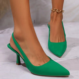 Women’s Summer High Heel Closed-Toe Sandals – 2024 Fashion Hollow Pointed Toe Mid-Heel Design
