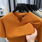 Men's Casual V-Neck T-Shirt - Comfortable for Summer