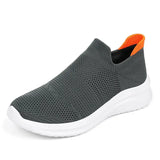 Women's Casual Slip-On Sneakers - Lightweight Flat Walking Shoes