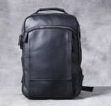 Men's Genuine Leather Backpack, Large Capacity, for School, Travel and Daily Use