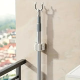 Wall-Mounted Mop and Broom Holder - Waterproof Storage Organizer with Hooks