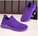 Women's Casual Slip-On Sneakers - Lightweight Flat Walking Shoes