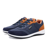 Men’s Leather Sport Sneakers – Breathable, Non-Slip Running & Walking Shoes for Autumn