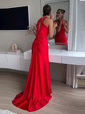 🔥 Sexy long dress with asymmetrical straps – bold, elegant and unforgettable