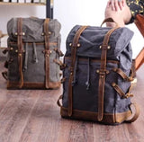 Men's Genuine Leather Backpack, Large Capacity, for School, Travel and Daily Use